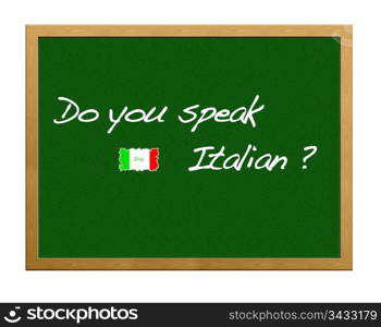 Do you speak italian?.