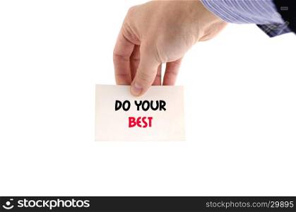 Do your best text concept isolated over white background