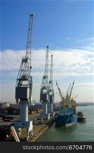 Dock yards in Antwerp, Belgium