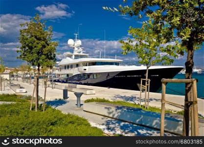 Docked yacht on Split waterfront, Dalmatia, Croatia