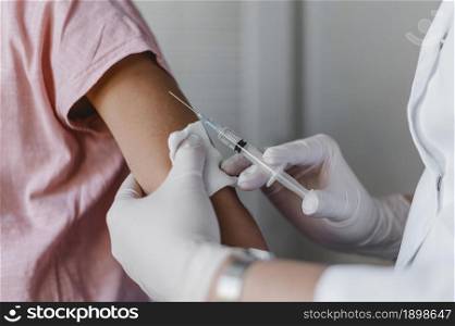 doctor administering vaccine child. Resolution and high quality beautiful photo. doctor administering vaccine child. High quality beautiful photo concept