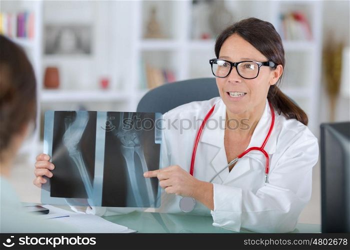 doctor analyzing x-ray