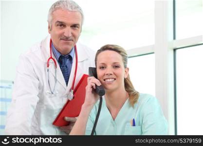 doctor and nurse working
