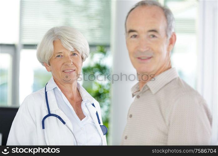 doctor and patient are discussing at clinic