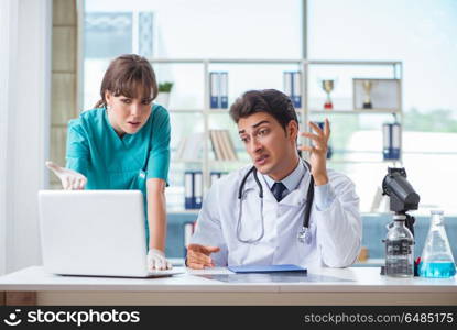 Doctor angry at his assistant due to medical error