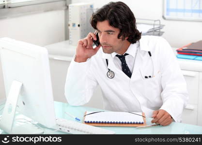 Doctor at his desk