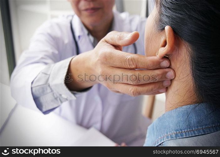 Doctor checking pulse woman patient for heartbeat. Health care concept. Doctor checking pulse woman patient for heartbeat. Health care concept.