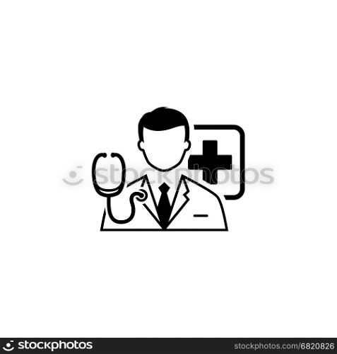 Doctor Consultation Icon. Flat Design.. Doctor Consultation Icon. Flat Design Isolated Illustration.