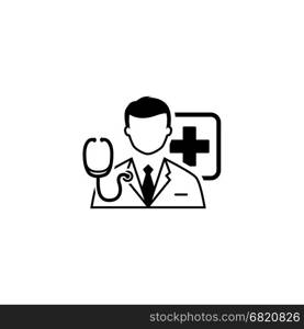 Doctor Consultation Icon. Flat Design.. Doctor Consultation Icon. Flat Design Isolated Illustration.