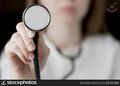 doctor hearing with stethoscope