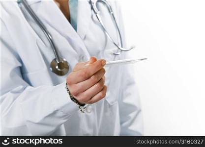 Doctor holding a pen