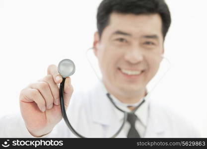 Doctor Holding Stethoscope, Close-up on Stethoscope