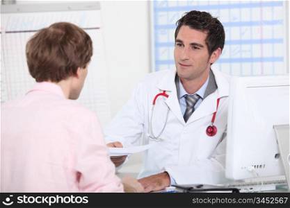 Doctor in appointment with patient