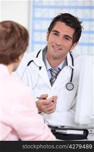 Doctor in appointment with patient