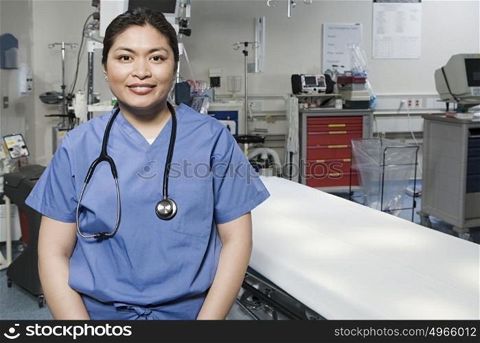 Doctor in emergency room