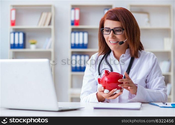 Doctor in expensive healthcare concept
