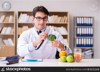 Doctor in GMO food concept