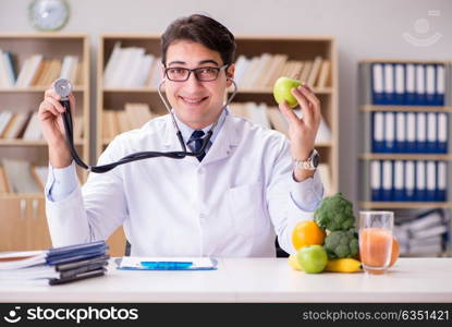 Doctor in GMO food concept