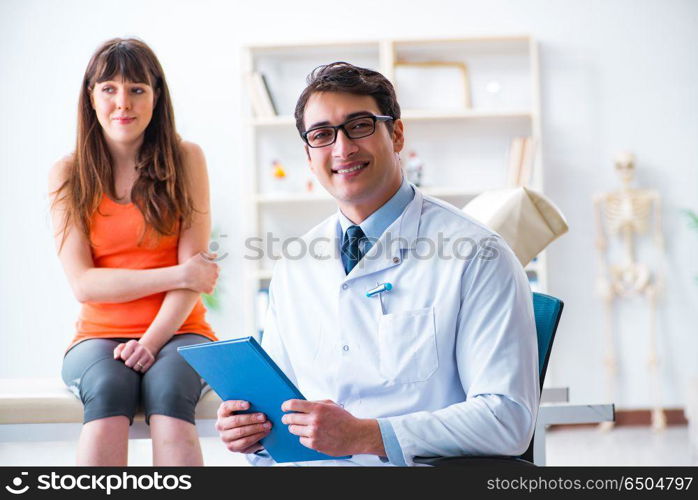 Doctor neurologist examining female patient