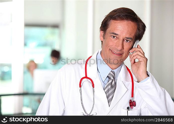 Doctor on the phone