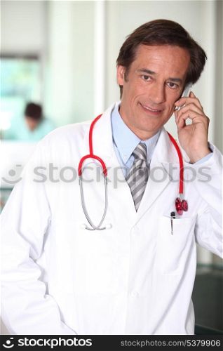 Doctor on the phone