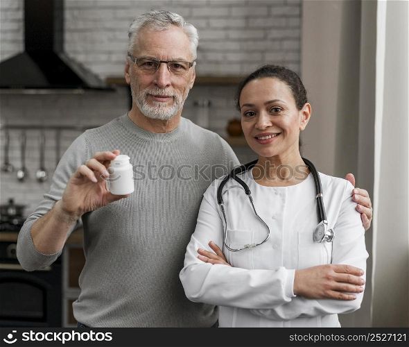 doctor posing with her patient 2