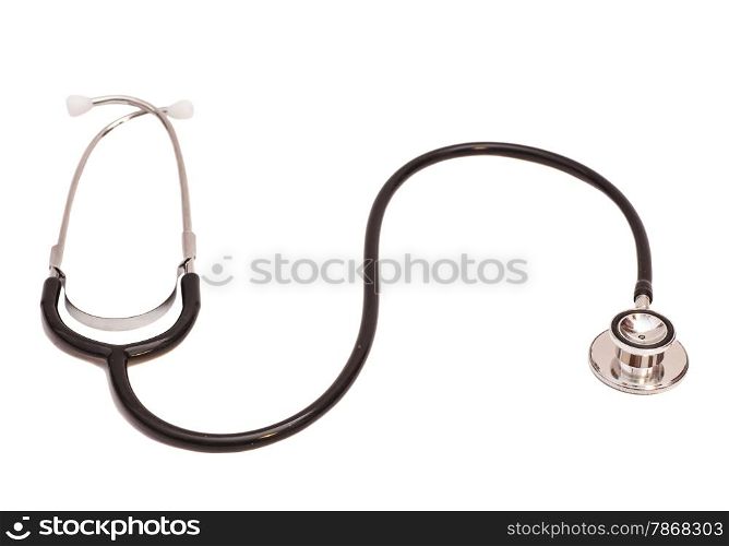 Doctor&rsquo;s stethoscope on white background