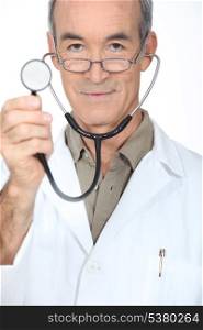 doctor showing stethoscope