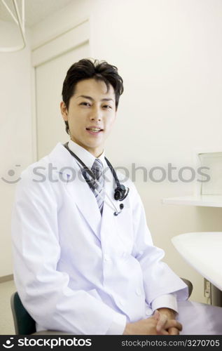 Doctor sitting in his office