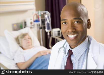 Doctor Smiling In Patients Room