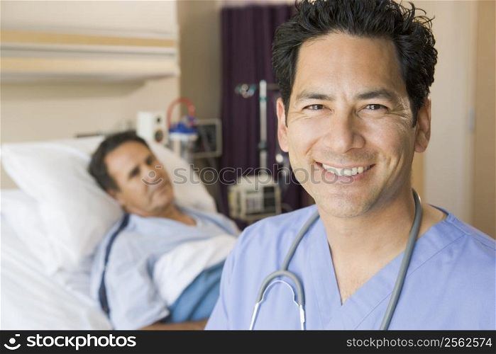 Doctor Smiling In Patients Room