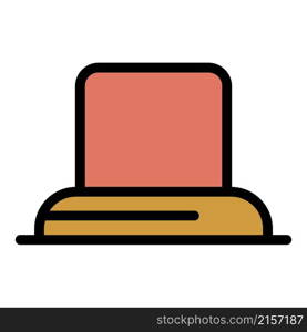 Doctor stamp icon. Outline doctor stamp vector icon color flat isolated. Doctor stamp icon color outline vector
