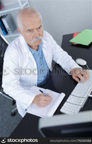 doctor using a laptop