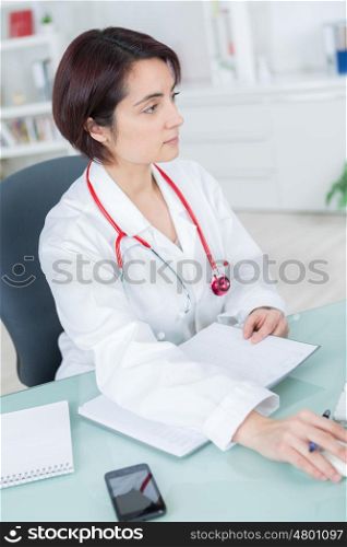 doctor using the computer