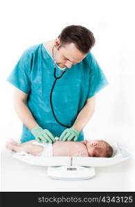 doctor with a baby