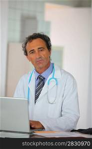 Doctor with a laptop