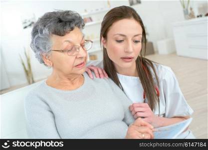 Doctor with a senior patient