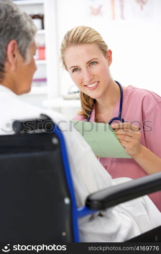 Doctor with female patient