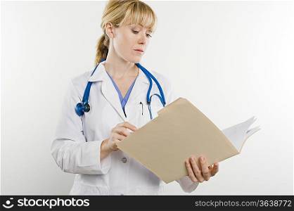 Doctor with medical file
