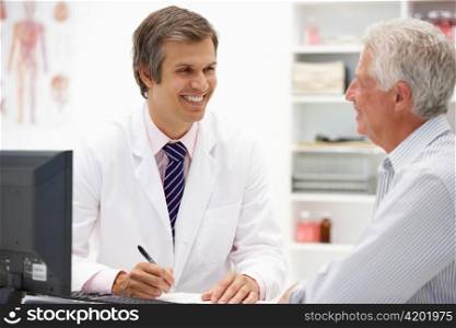 Doctor with senior patient
