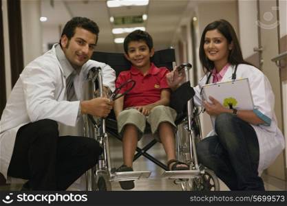 Doctors and a child