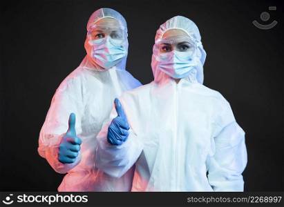 doctors wearing protective medical equipment