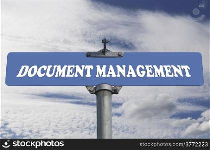 Document management road sign