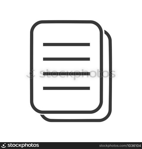 Document or file icon in simple vector