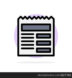 Document, Text, Basic, Ui Abstract Circle Background Flat color Icon