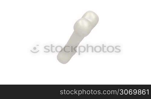 Dog bone spin on white background