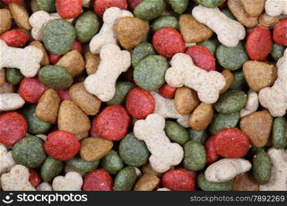 Dog food close up