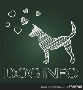 Dog Info Showing Inform Doggy And Support