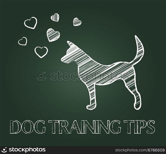 Dog Training Tips Indicating Trained Pets And Doggy