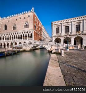 Doge's Palace and Bridge of Sighes in Venice, Italy
